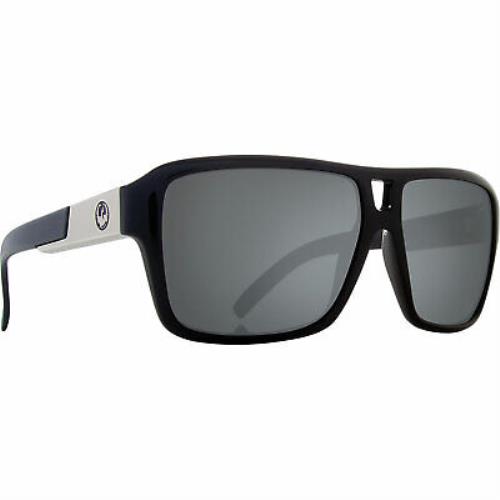 Dragon Alliance Jam Sunglasses Jet Black Silver Grey Gray Smoke Lens