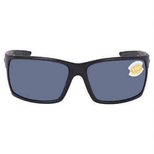 Costa Del Mar Reefton Gray Polarized Polycarbonate Men`s Sunglasses Rft 01 Ogp - Frame: Black, Lens: Gray
