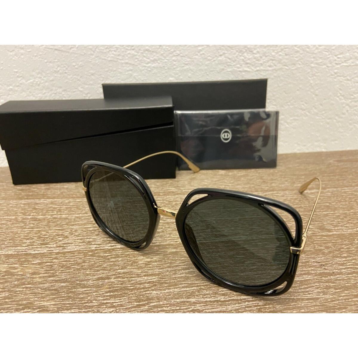 Dior Diordirection Women`s Sunglasses 2M21I Black-gold / Grey Lens