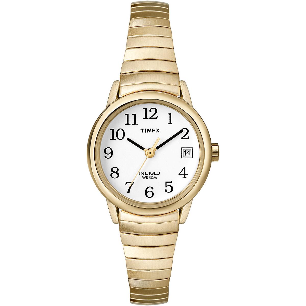 Timex T2H351 Women`s Easy Reader Gold-tone Stainless Steel Expansion Band Watch