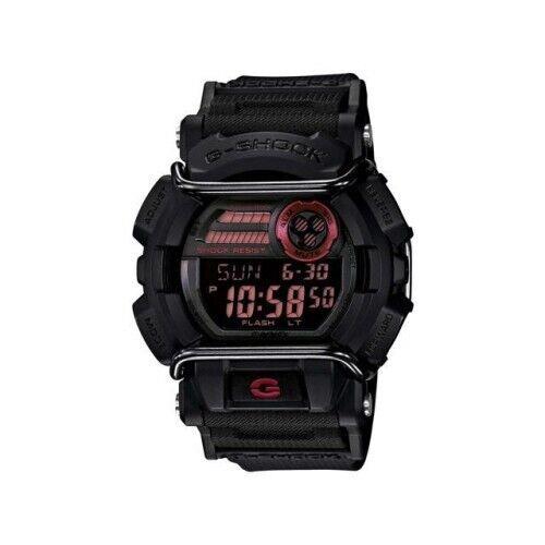 Casio G-shock Men`s Quartz World Time Red Accent Black Resin 50mm Watch GD400-1