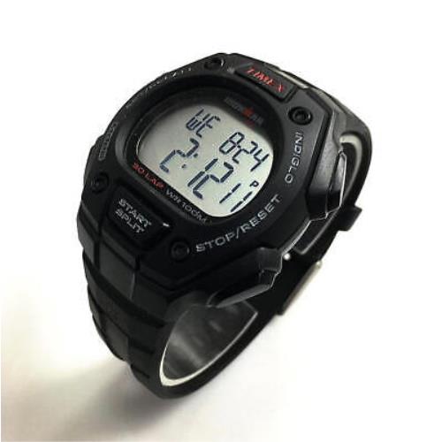 Men`s Timex Fullsize Ironman Classic 30 Black Digital Watch T5K8229J - Band: Black