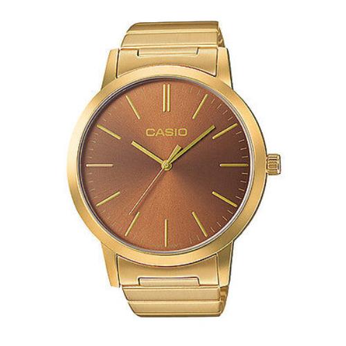 Casio LTP-E118G-5A Women`s Standard Oversized Rose Gold Tone 3-Hand Analog Watch