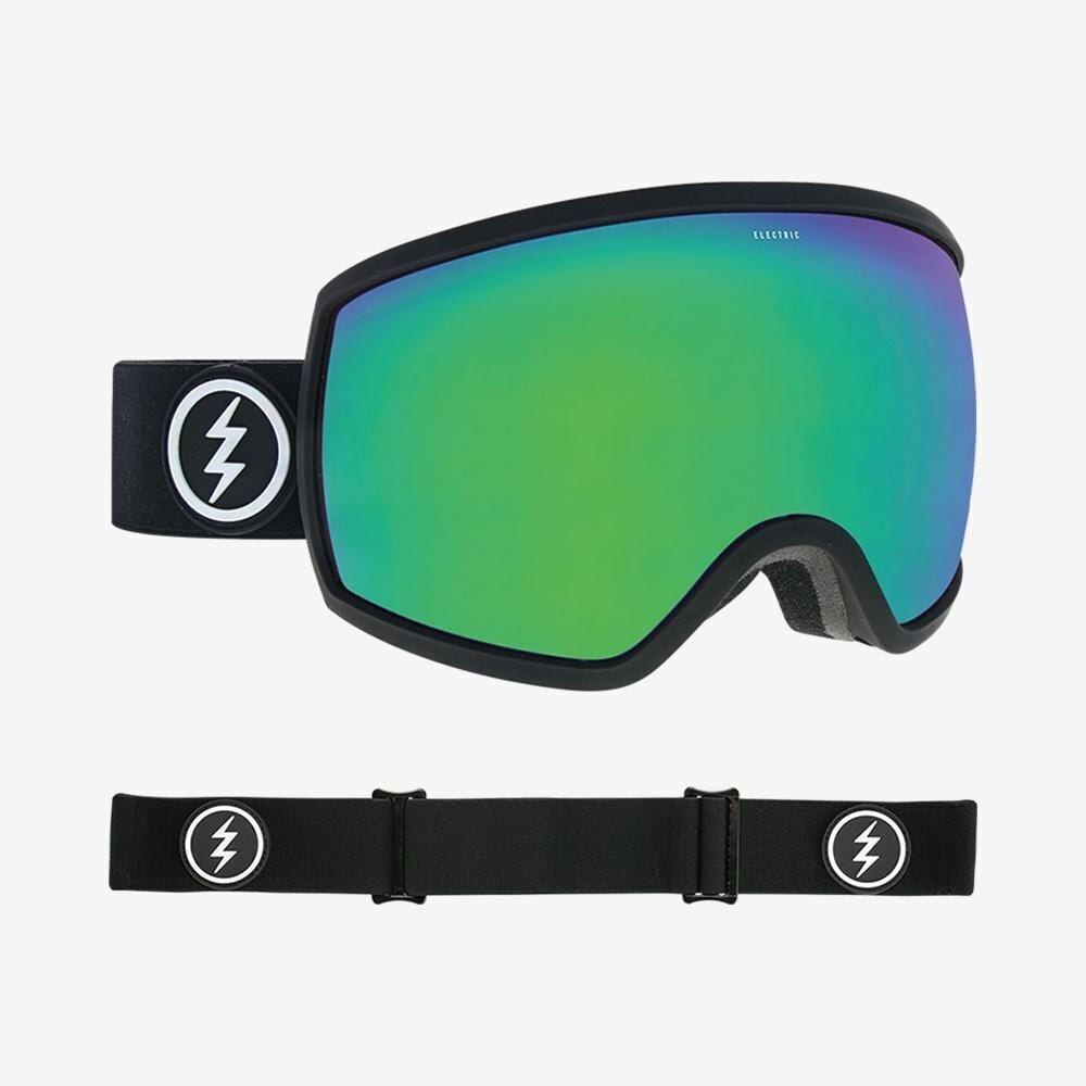 Electric Egg Matte Black Snow Goggle with Brose Green Chrome Lens