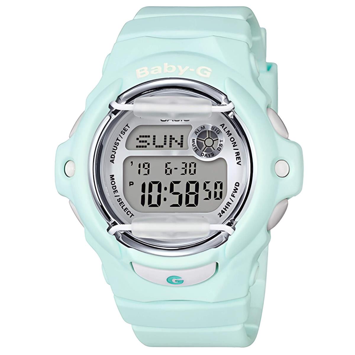 Casio BG169R-3 Women`s Baby-g Light Green Resin Strap Dive Watch