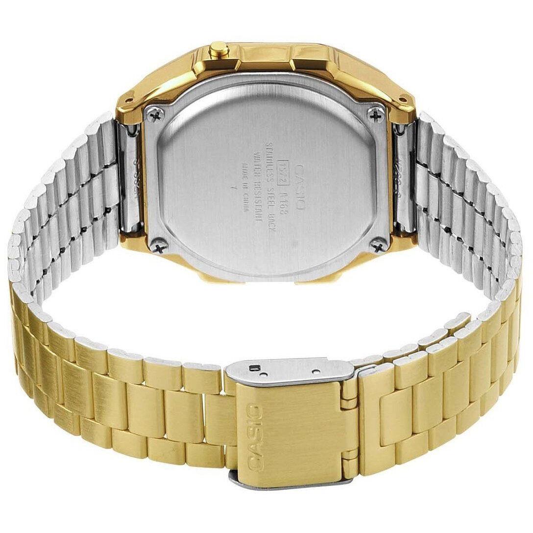 Casio A168WEGC-3 Men`s Gold Stainless Steel Camouflage Watch Digital Alarm