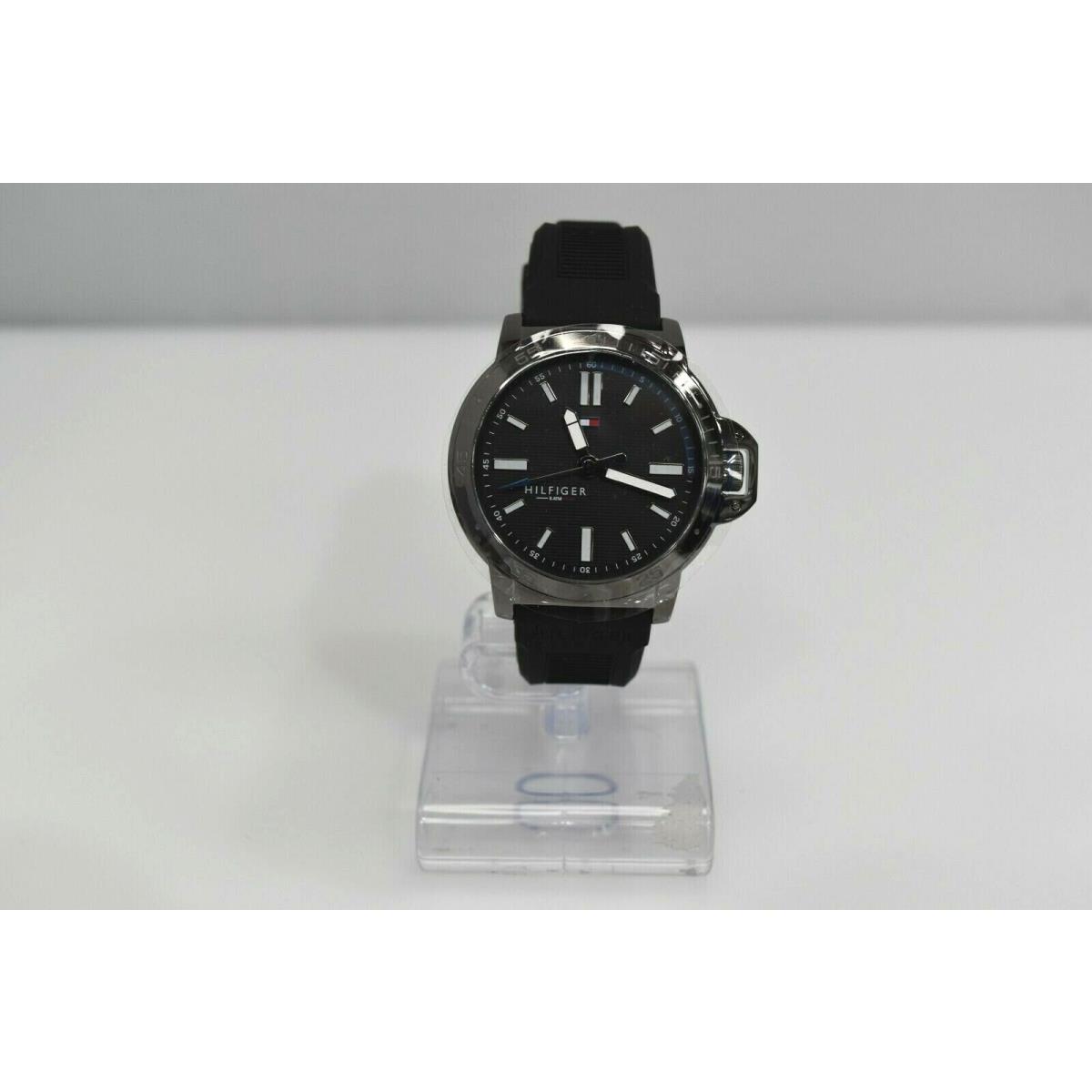 Tommy Hilfiger Black Rubber Gunmetal 1791587 Watch