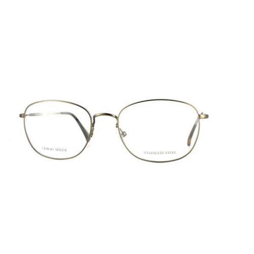 Giorgio Armani GA864 Vzh Brown Bronze Round Slim Metal Eyeglasses 52-18-145 864