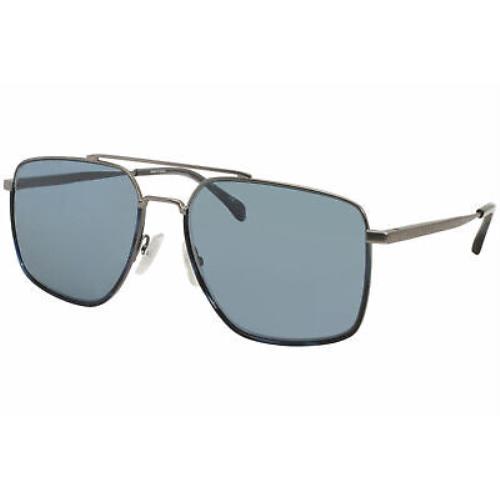 Hugo Boss 1091/S R81KU Sunglasses Men`s Matte Grey/blue Lenses Square 58mm