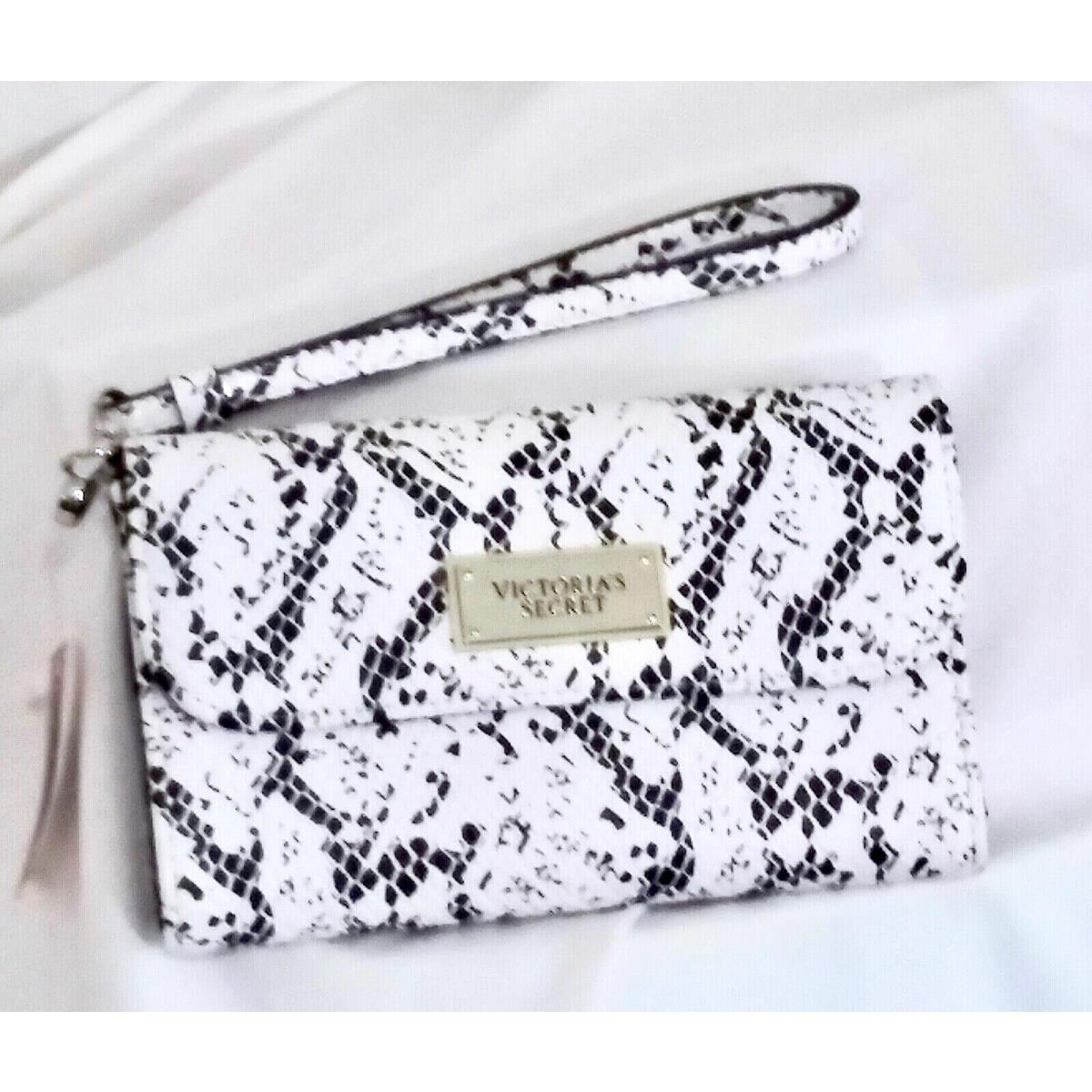 Victorias Secret Supermodel White Snake Print Cell Phone Wallet Wristlet