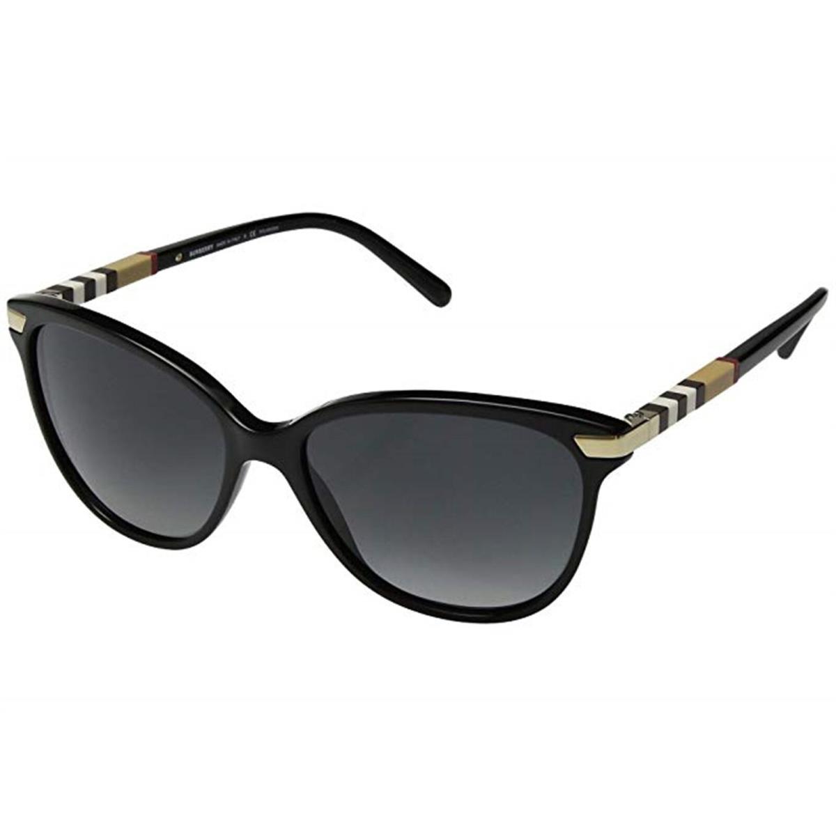 Burberry Women`s BE 4216 Plastic Cat-eye Polarized Sunglasses Black 57mm