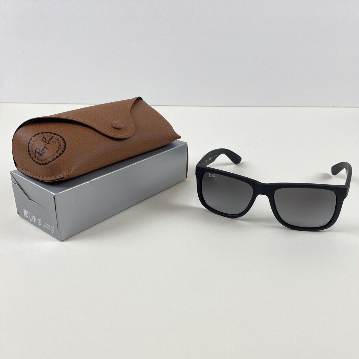 Ray-ban Sunglasses Justin RB4165 Square Matte Black Grey Gradient Men 145 mm - Frame: Black, Lens: Gray