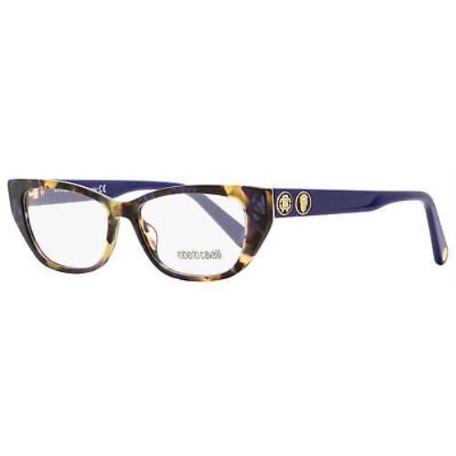 Roberto Cavalli Cateye Eyeglasses RC5108 055 Havana/navy Blue 52mm 5108