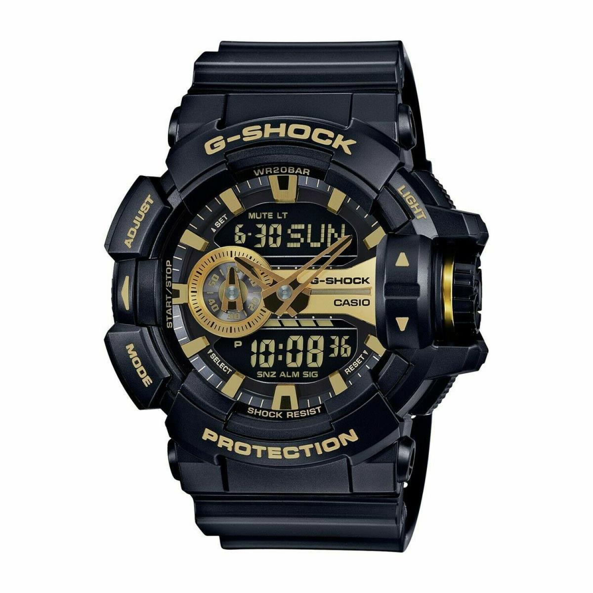 Casio Men`s G-shock Garish Series Black Gold Resin Watch GA400GB -1A9