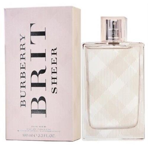 Burberry Brit Sheer For Women Perfume 3.3 oz 100 ml Edt Spray