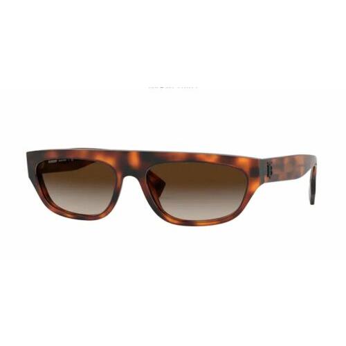 Burberry BE4301 331613 Havana Rectangle Women`s 57 mm Sunglasses