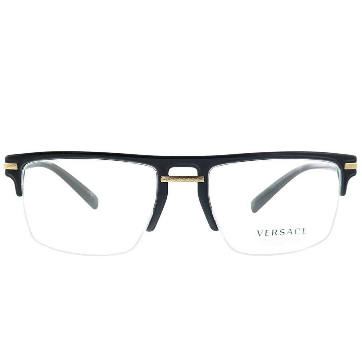 Versace Men`s Eyeglasses Greca-aegis VE3269 GB1 Half Rim Optical Frame