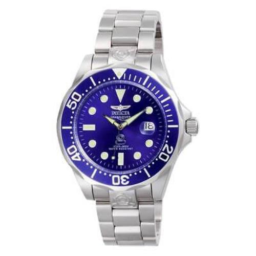Invicta 3045 Men`s Grand Diver Automatic Blue Dial Steel Watch - Dial: Blue, Band: Silver