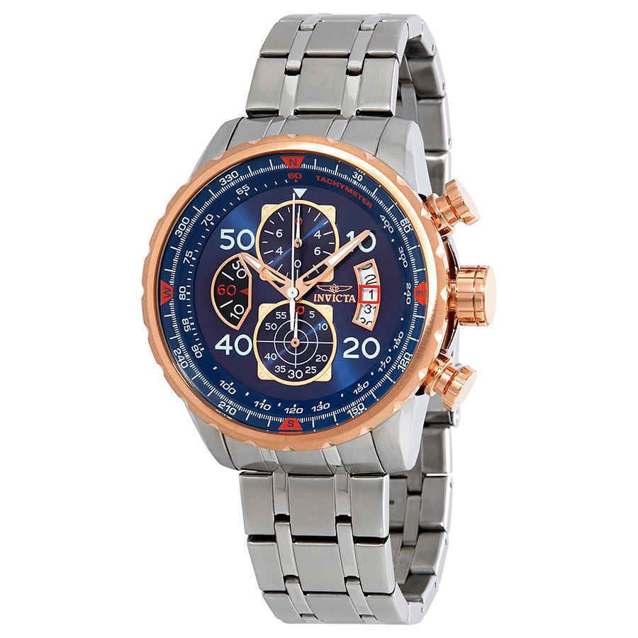 Invicta Aviator Chronograph Blue Dial Men`s Watch 17203