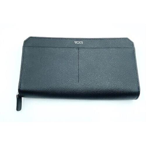 Tumi Parker Black Saffiano Leather Zip-around Organizer Wallet 011871D