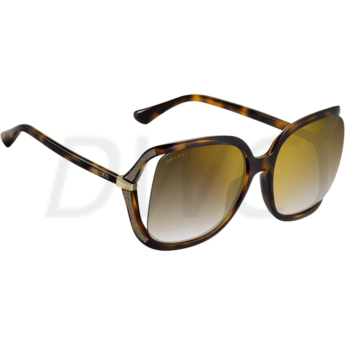Jimmy Choo sunglasses JCHTilda - Dark Havana Frame, Brown Ss Gold Lens 1