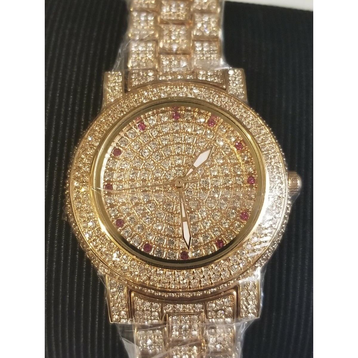 Bedazzled Adee Kaye Watch with 968 Pcs of Austrian Stone 3 Hand Dial AK2009LRG