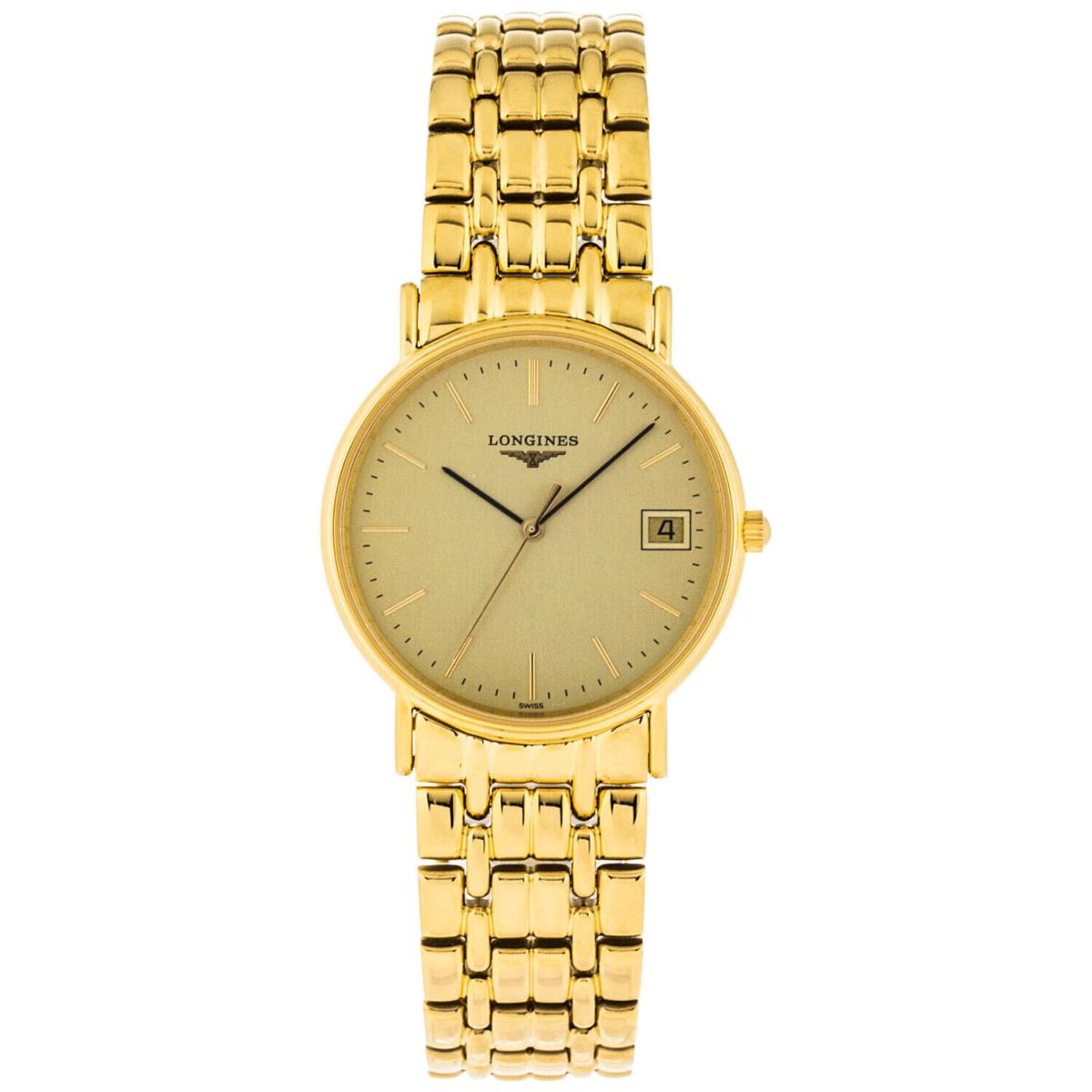 Longines Presences Champagne Dial Gold Pvd Steel Watch L4.819.2.32.8