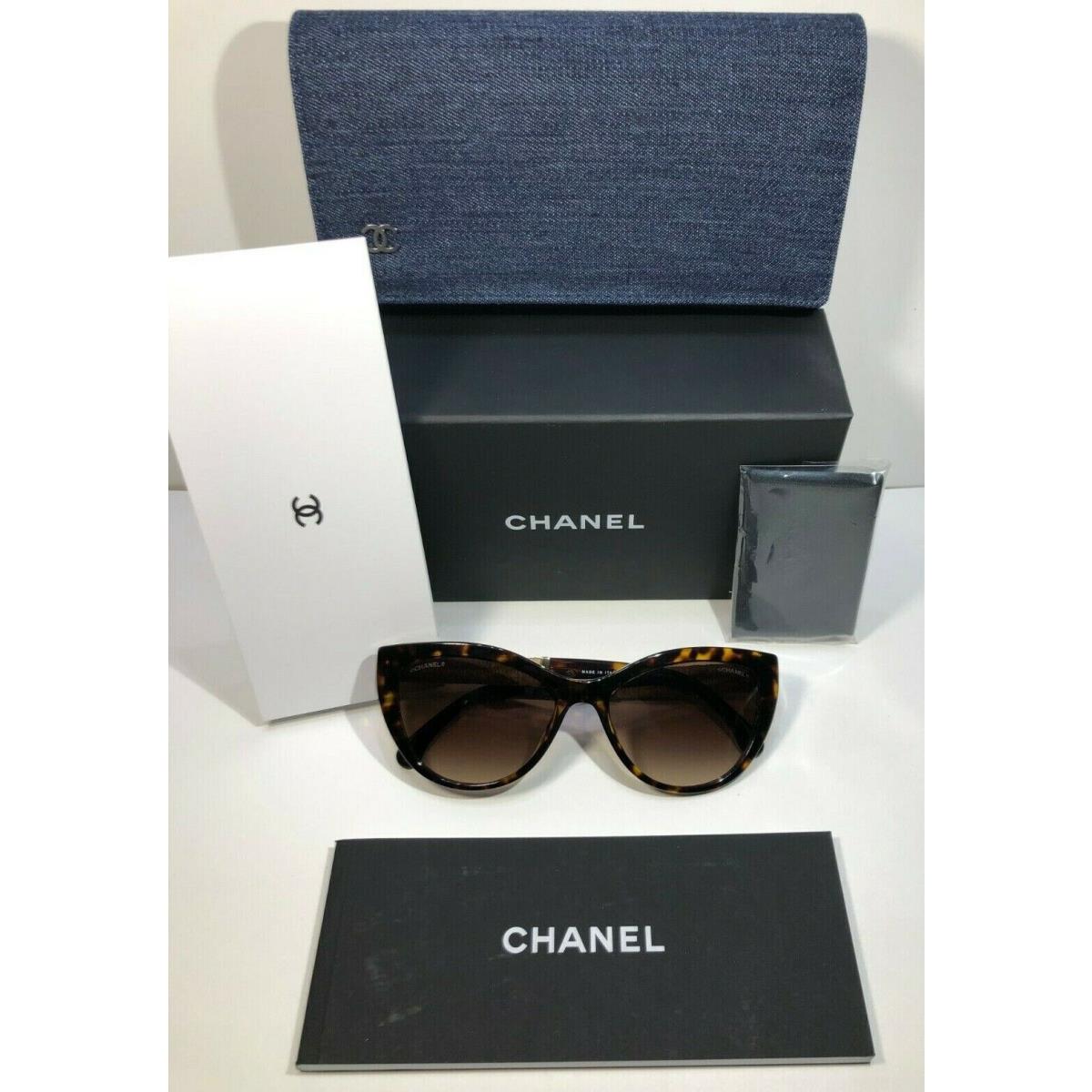 Chanel CH5409 C714S5 Sunglasses Dark Tortoise Brown Lens Butterfly 55-17-140
