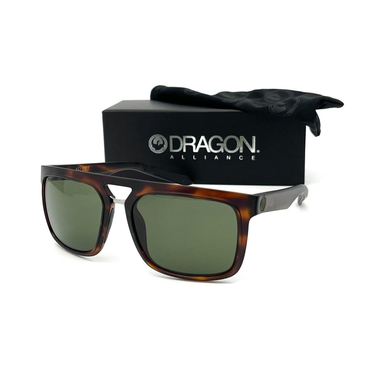 Dragon Aflect 32734-244 Matte Tortoise / Green 56mm Sunglasses - Frame: Matte Tortoise, Lens: Green
