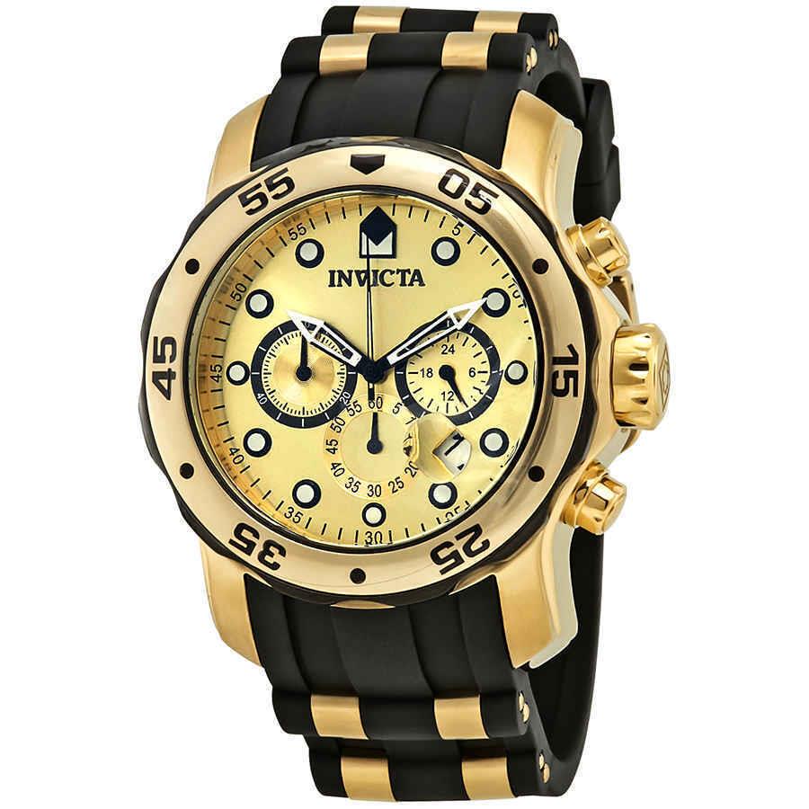 Invicta Pro Diver Chronograph Black Polyurethane Men`s Watch 17885