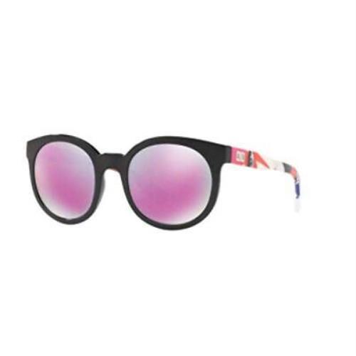 A X Armani Exchange Women`s AX4075S Round Sunglasses Black/grey Mirro Violet 5