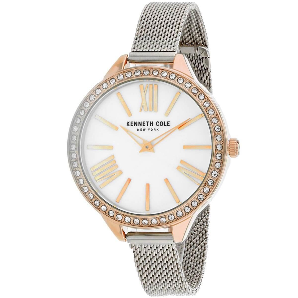 Kenneth Cole KC50939003 Women`s Classic White Dial Bracelet Watch Silver