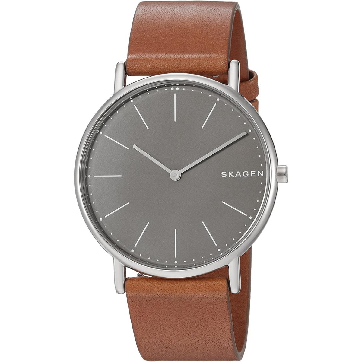 Skagen SKW6429 Men`s Dress Slim Stainless Silver-tone Gray Dial 30m