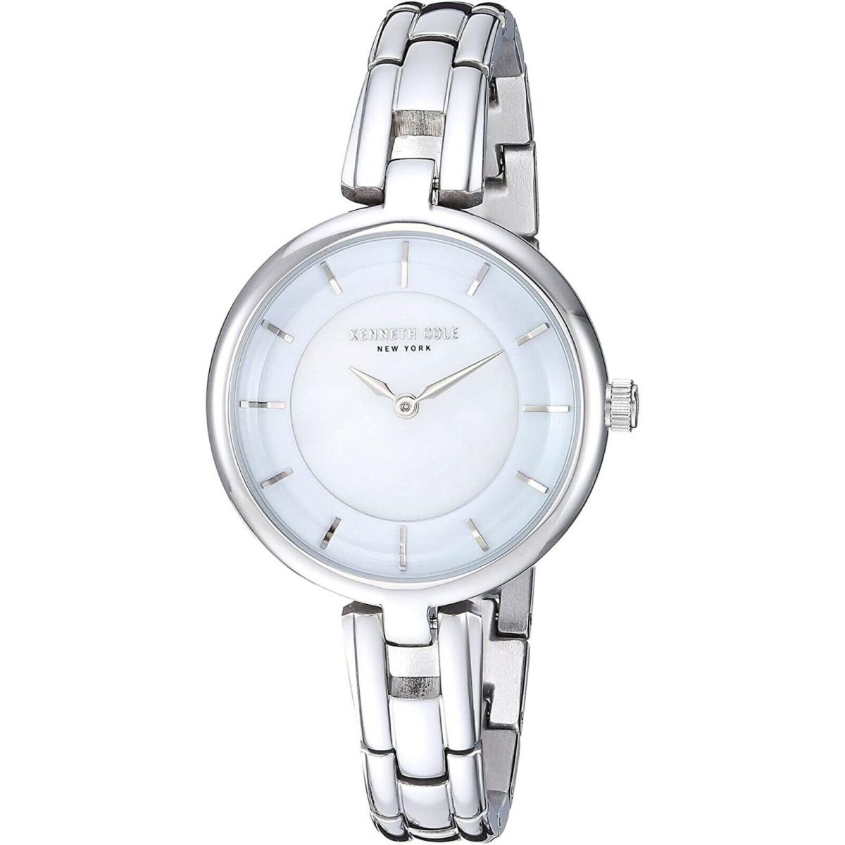 Kenneth Cole KC50203001 Ladies Dress Stainless Silver-tone Light Dial 30m - Silver Band