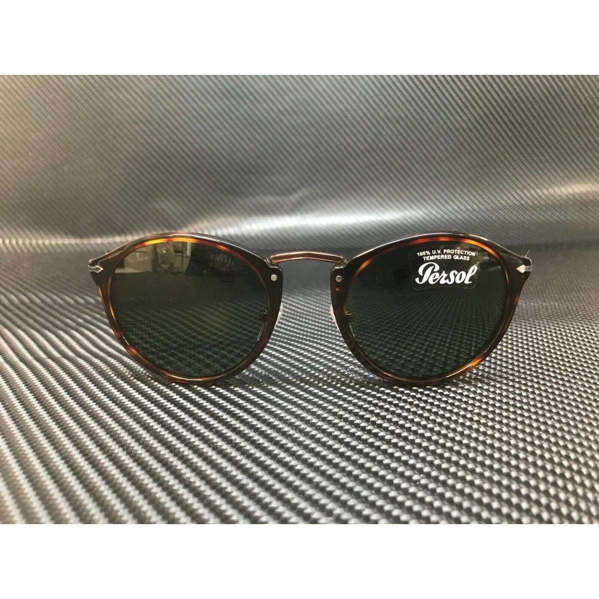 Persol PO3248S 24 31 Havana Brown Unisex Round Sunglasses 49 mm