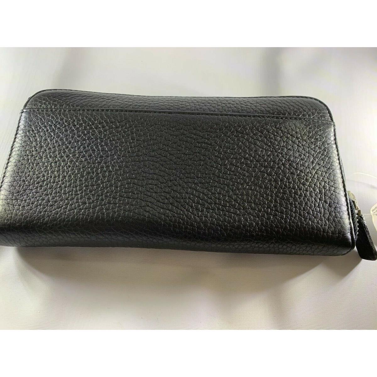 Nos Women`s Calvin Klein Zippered Black Leather Wallet