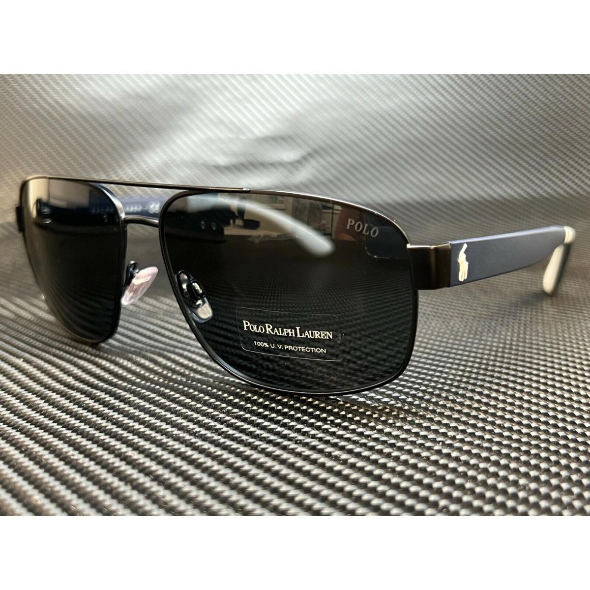 Ralph Lauren Polo PH3112 930387 Matte Navy Blue Pilot Men`s 62 mm Sunglasses