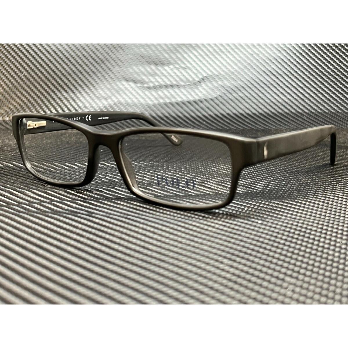 Ralph Lauren Polo PH2065 5284 Matte Black Rectangle Men`s 54 mm Eyeglasses