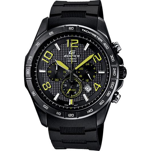 Casio Men`s Edifice Black Dial Resin Band Watch EFR-516PB-1A3