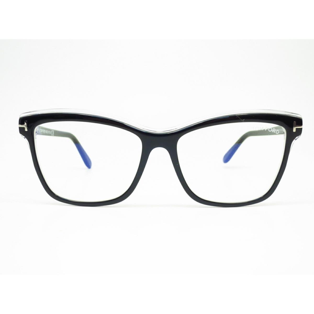 Tom Ford eyeglasses  - Shiny Black / Crystal Frame, 001 Code 0