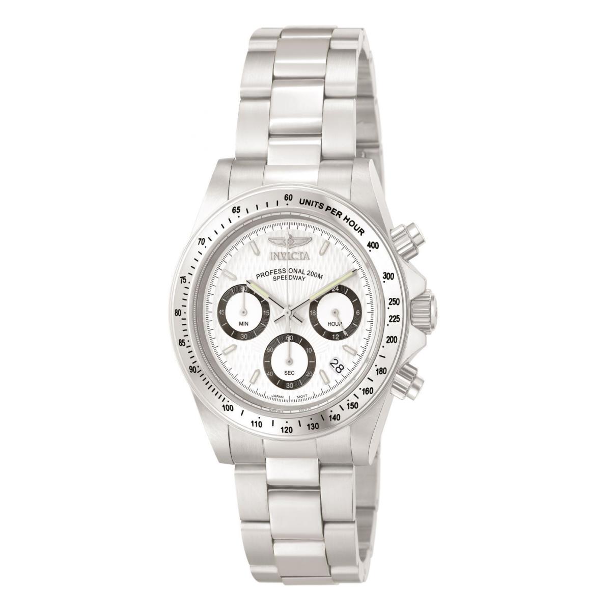 Watch Invicta 9211 Speedway Men 39.5 mm Stainless Steel - Dial: White, Band: Steel, Bezel: Steel