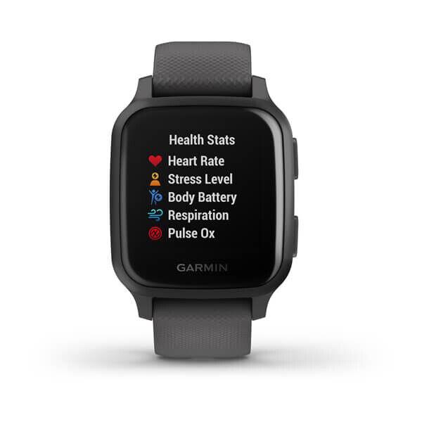 Garmin Venu Sq Shadow Gray with Slate Bezel Fitness Smartwatch