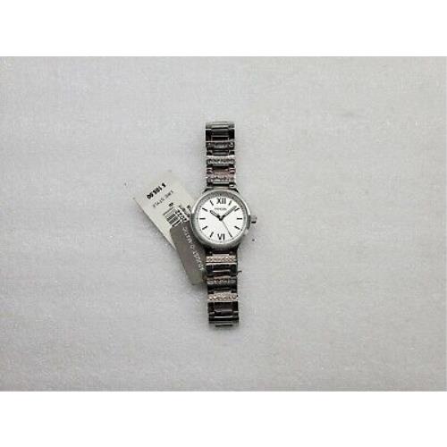 Fossil watch Spectacle - Silver Dial, Silver Band, Silver Bezel 2