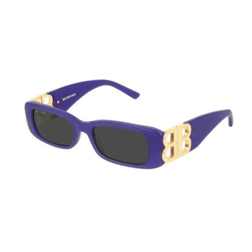 Balenciaga BB 0096S 004 Violet Gold/gray Rectangle Women`s Sunglasses