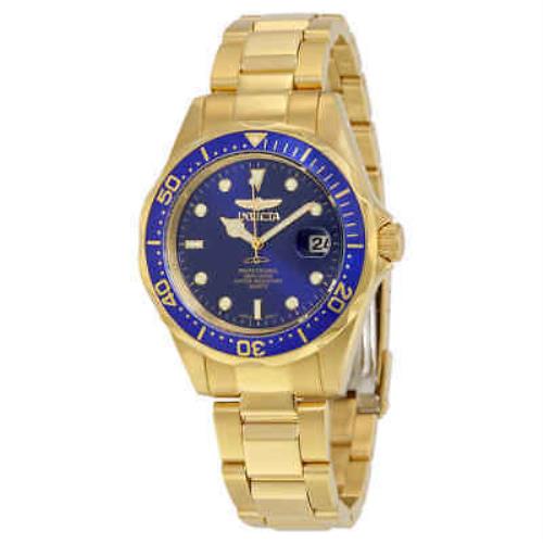 Invicta Pro Diver Blue Dial Men`s Watch 8937 - Dial: Blue, Band: Gold