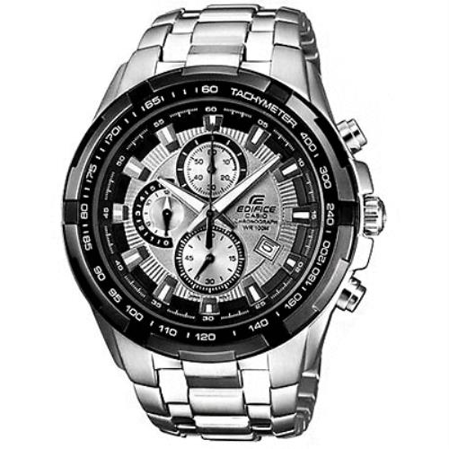 Casio Men`s EF539D-8AV Edifice Stainless Chronograph Sport - Great Gift - Dial: Gray, Band: Silver