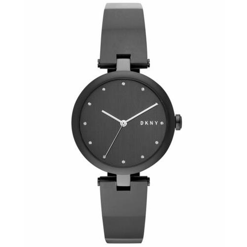 Dkny Women s Eastside Black Stainless Steel Bangle Bracelet Watch 34mm