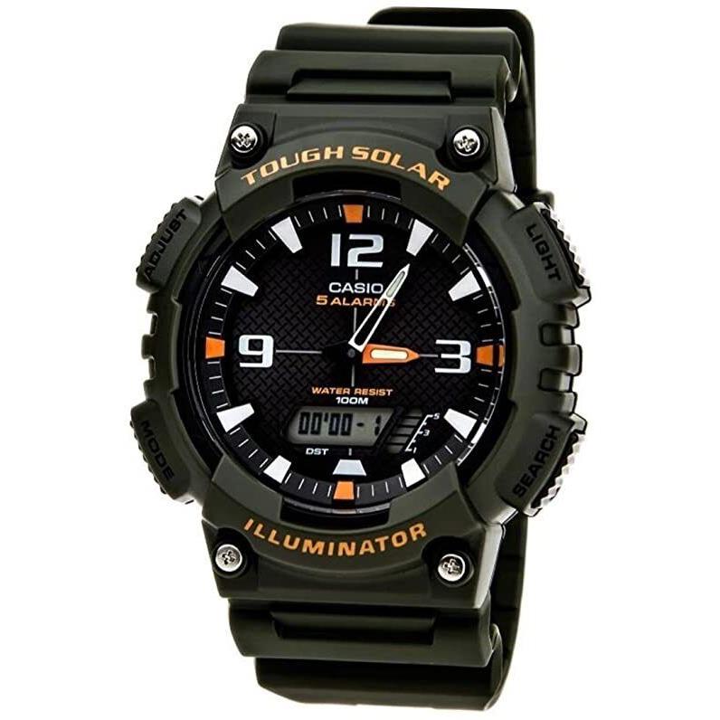 Casio Youth Solar Sports Analog-digital Black Dial Men`s Watch AQ-S810W-3AVCF