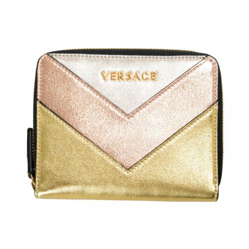 Versace Women`s Multi-color Sparkle Leather Zip Around Wallet