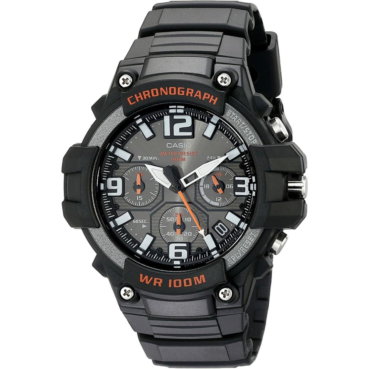 Casio - MCW100H-1AV - Men`s Quartz Chronograph Black Resin 49.5mm Watch